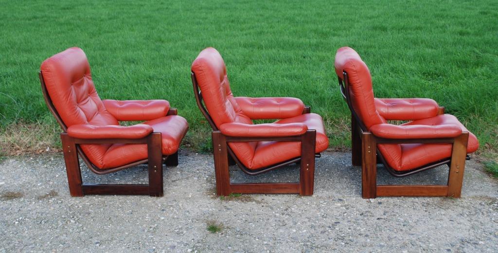 Coja Armchairs Lederen Bekleding Palissander Frame image 2