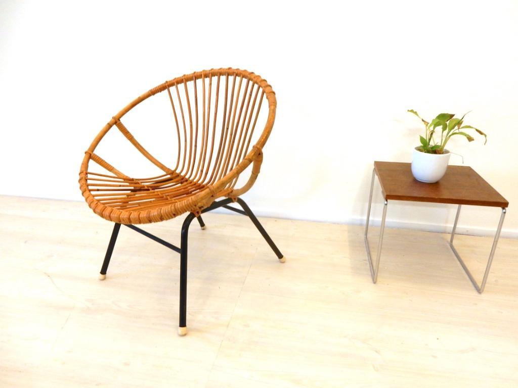 Retro Vintage Rotan Fauteuil Stoel Jaren 60 / 70 Riet image 6