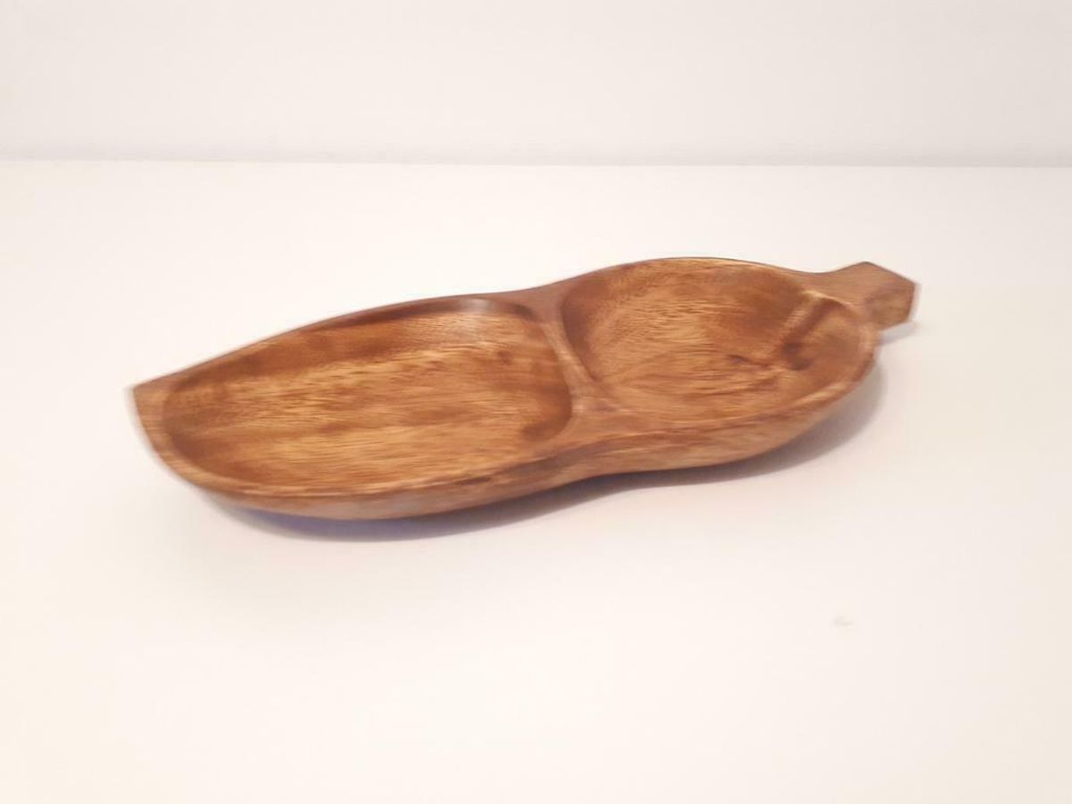 Vintage Houten Borrel Plank Tapas Schaal Snack Schaaltje image 2