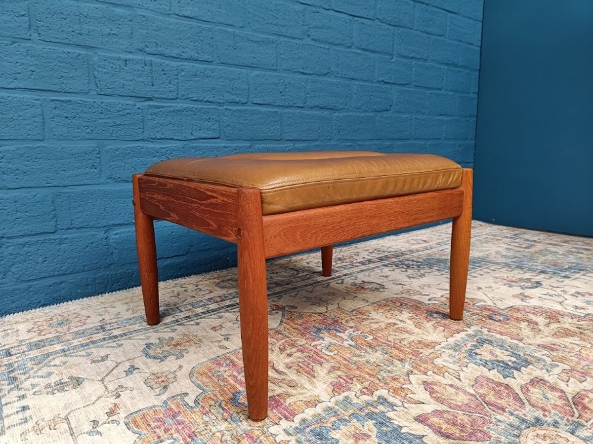 Vintage Fauteuil Met Voetenbank, Deens Design image 11