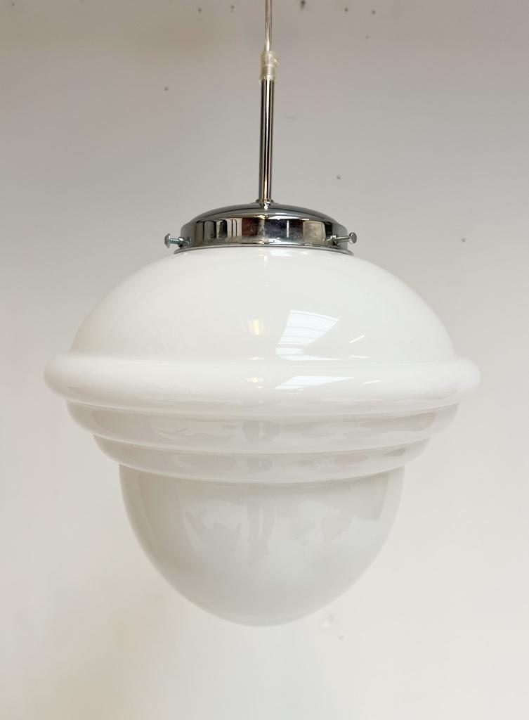 Opaalglazen Plafondlamp Met Kabel Uit De 1960’s image 3