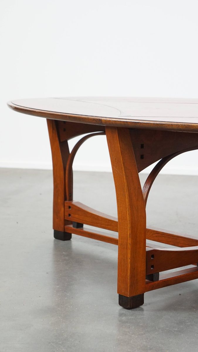 Ovale Schuitema Salontafel Uit De Jugendstil/ Art Nouveau Design Serie Met Mooie Patronen image 8