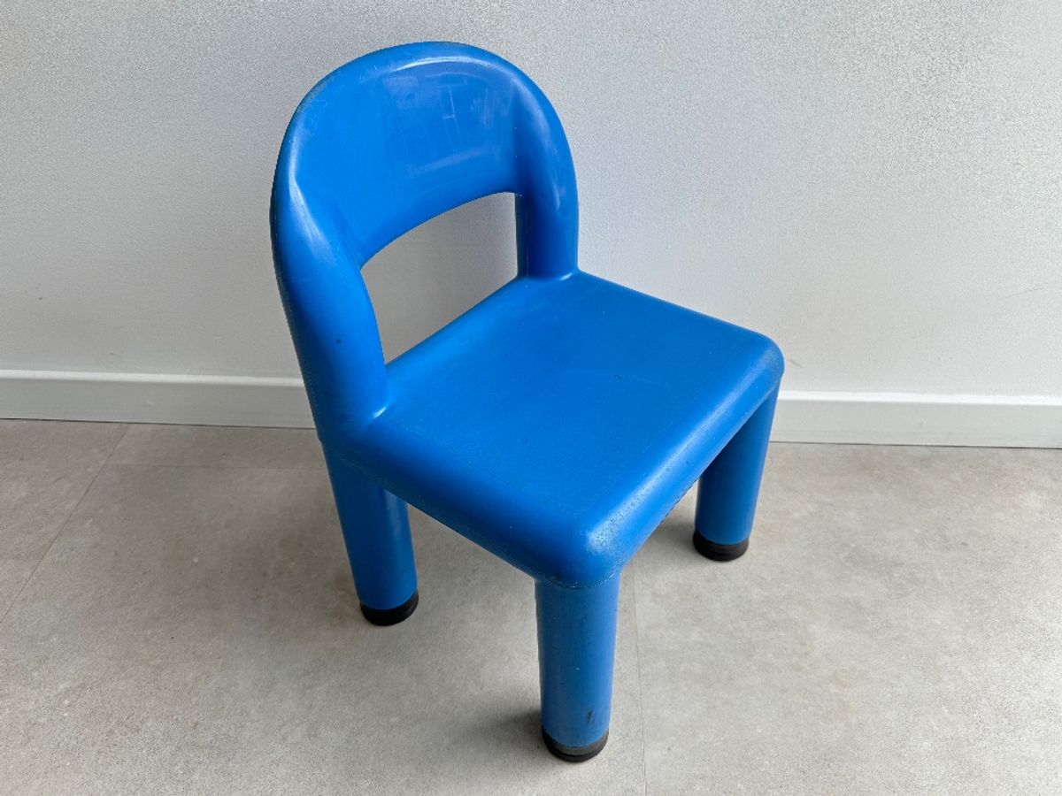 Blauwe Plastic Space Age Kinder Stoel image 3
