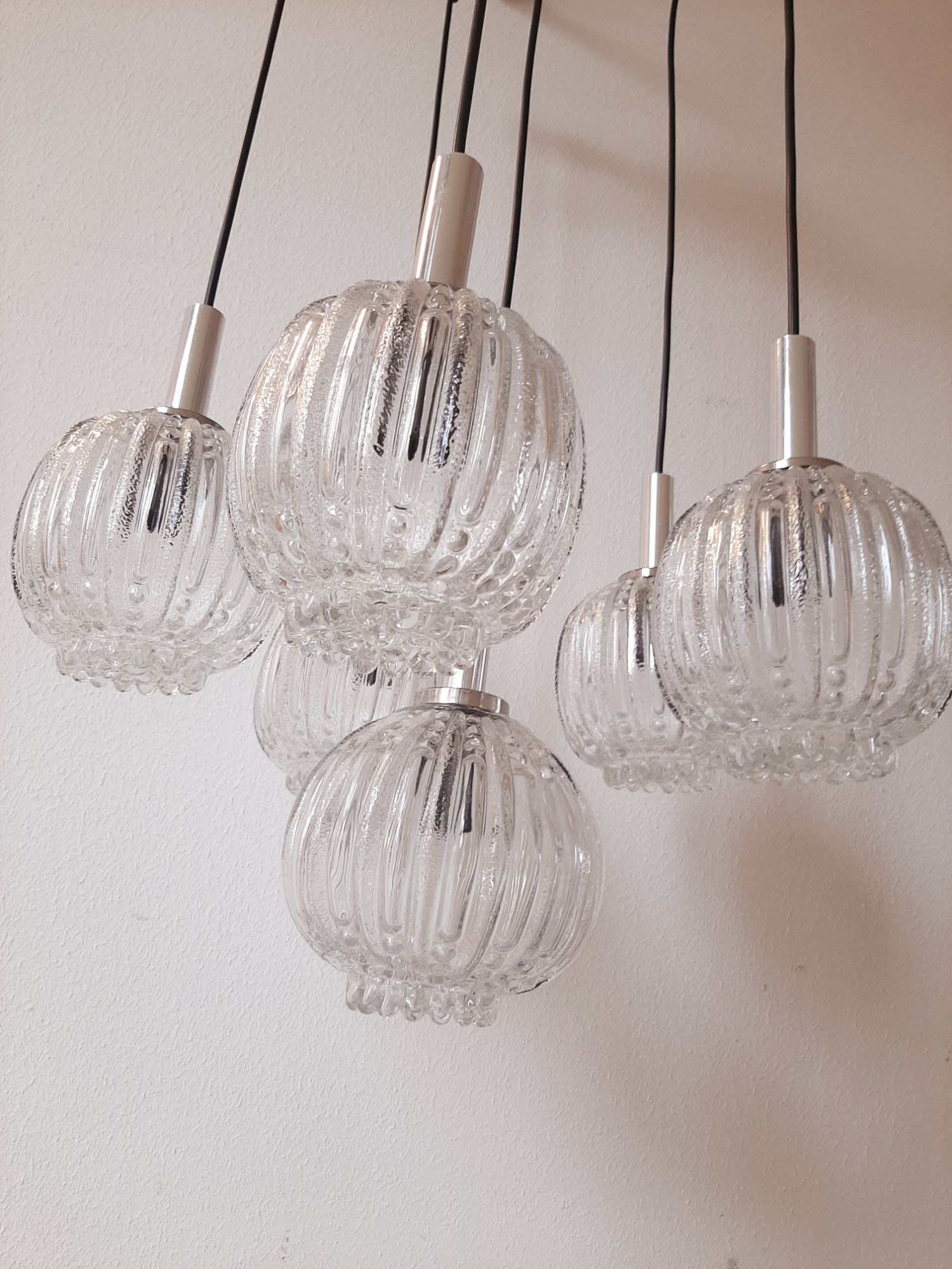 Vintage Cascadelamp | Jaren 60 Bollamp | Bubble Hanglamp image 6