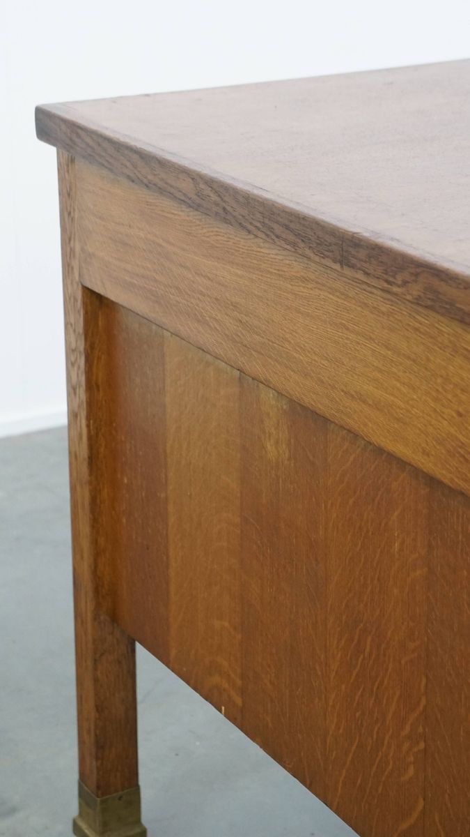 Uniek En Antiek Eikenhouten Art Deco Bureau Uit Begin 20e Eeuw In Amsterdamse School Stijl image 15