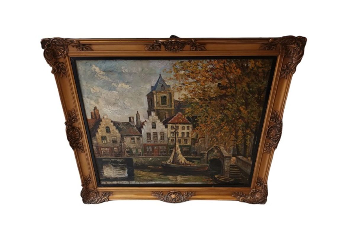 Nederlands Stadsaanzicht Johannes Karel Leurs (1865-1938) image 9