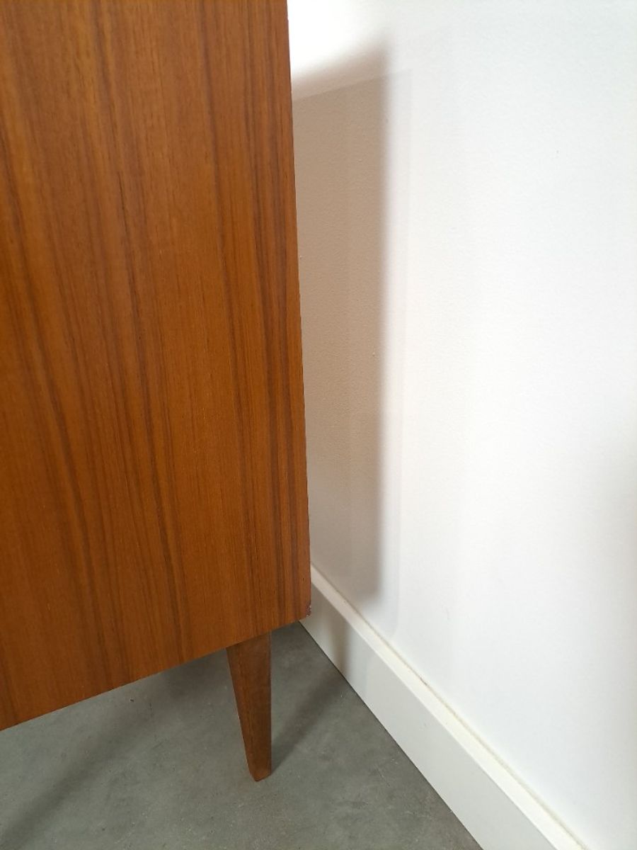 Teak Fineer Dressoir Barkast Met Lades En Klepdeuren image 15