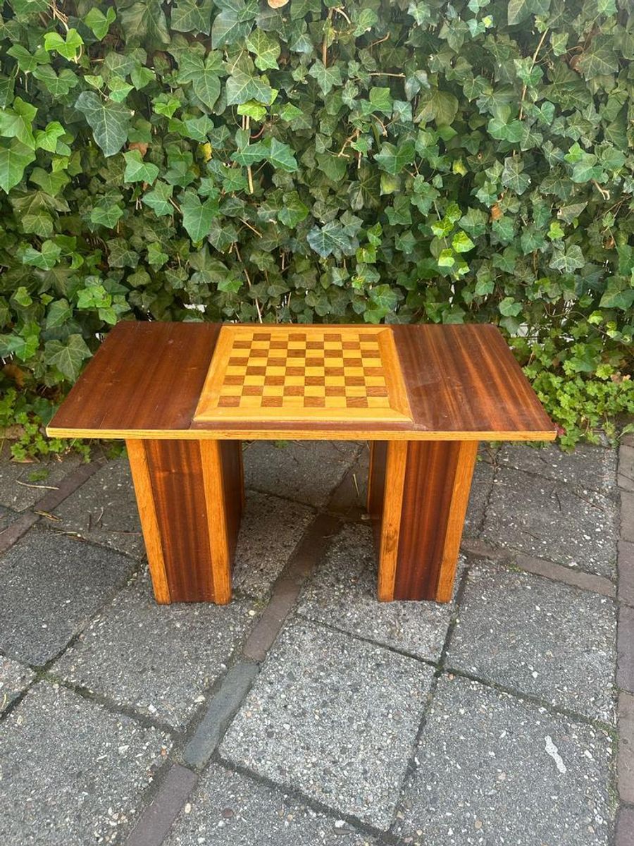Vintge Schaak/bijzet Tafel image 3