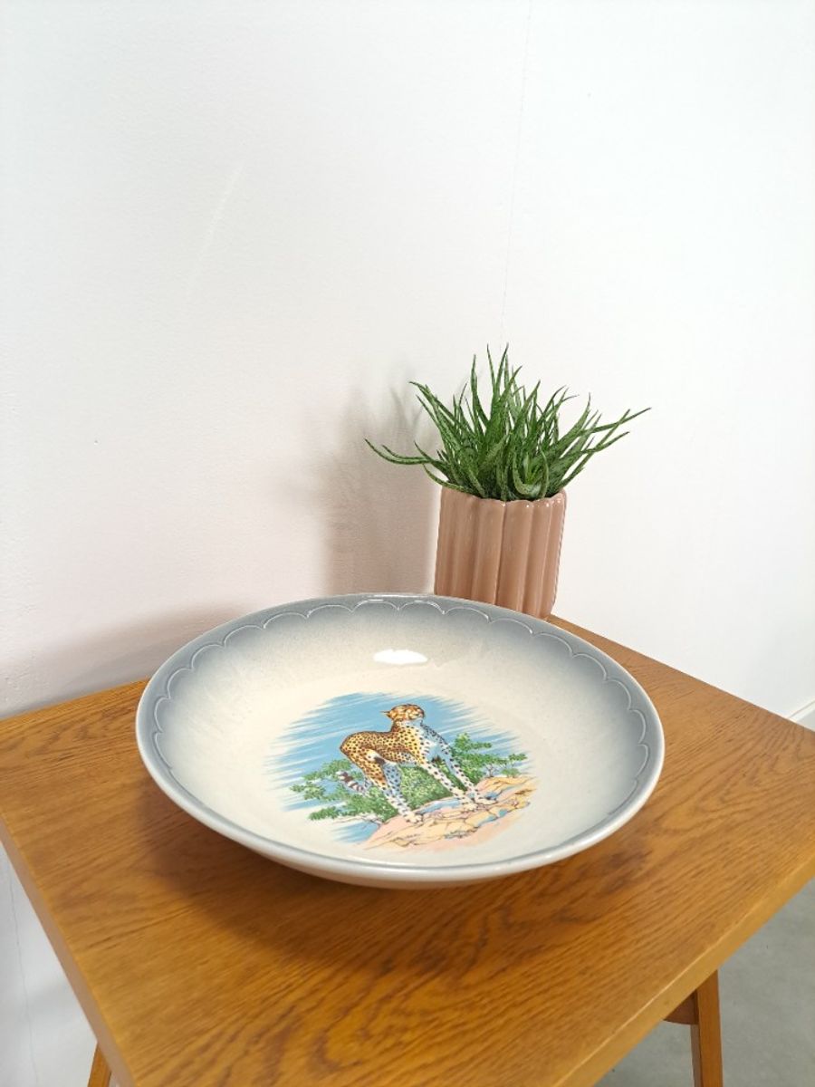 Vintage Porseleinen Schaal Cheetah Italy image 3