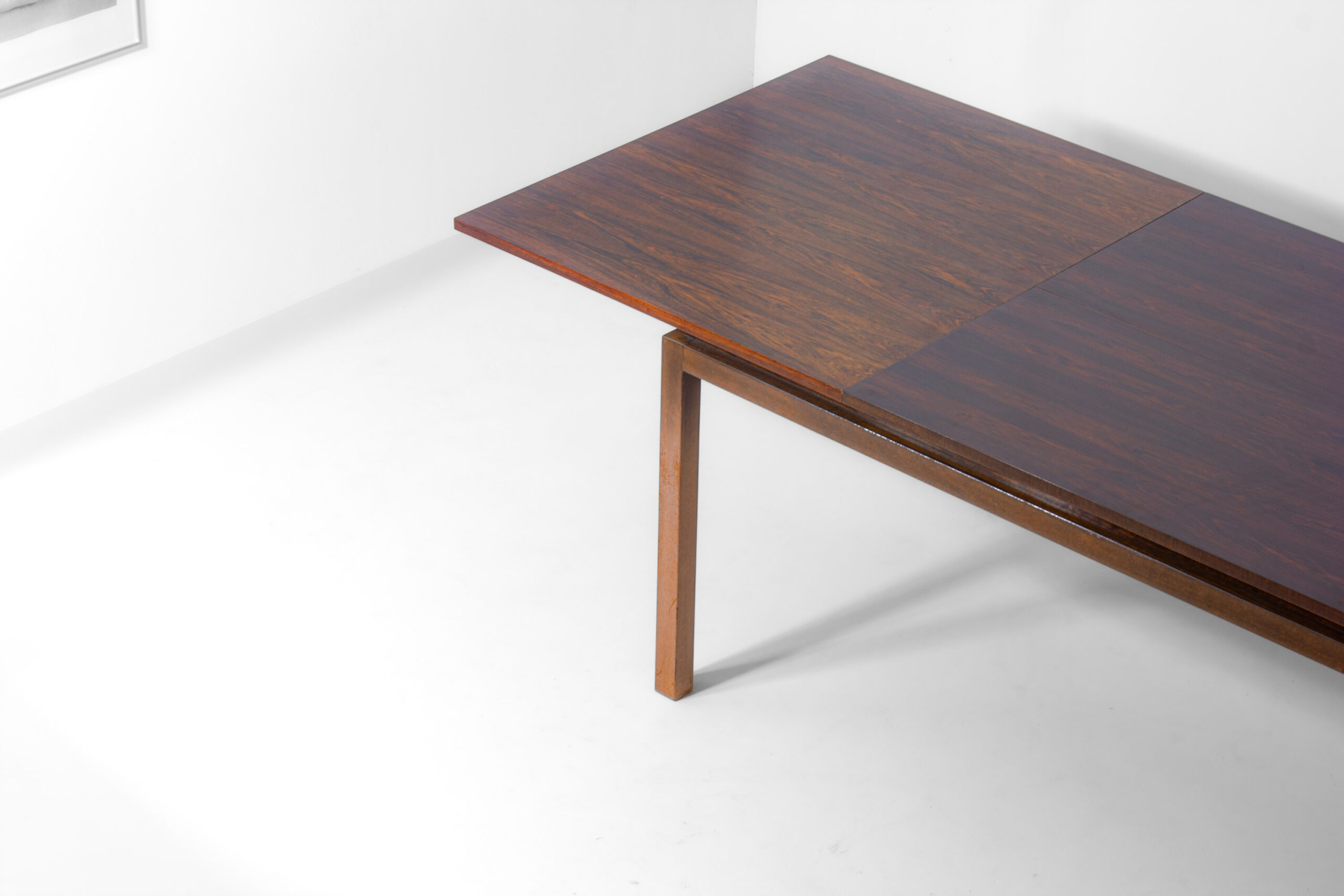 Mid-century Palissander Minimalistische Uittrekbare Eettafel Van Alfred Hendrickx, 1960 image 10