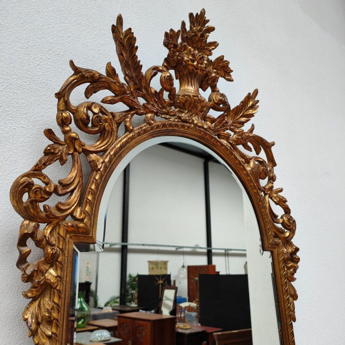 Grote Vintage Barok Brocante Rococo Spiegel Schouwspiegel 01 image 5