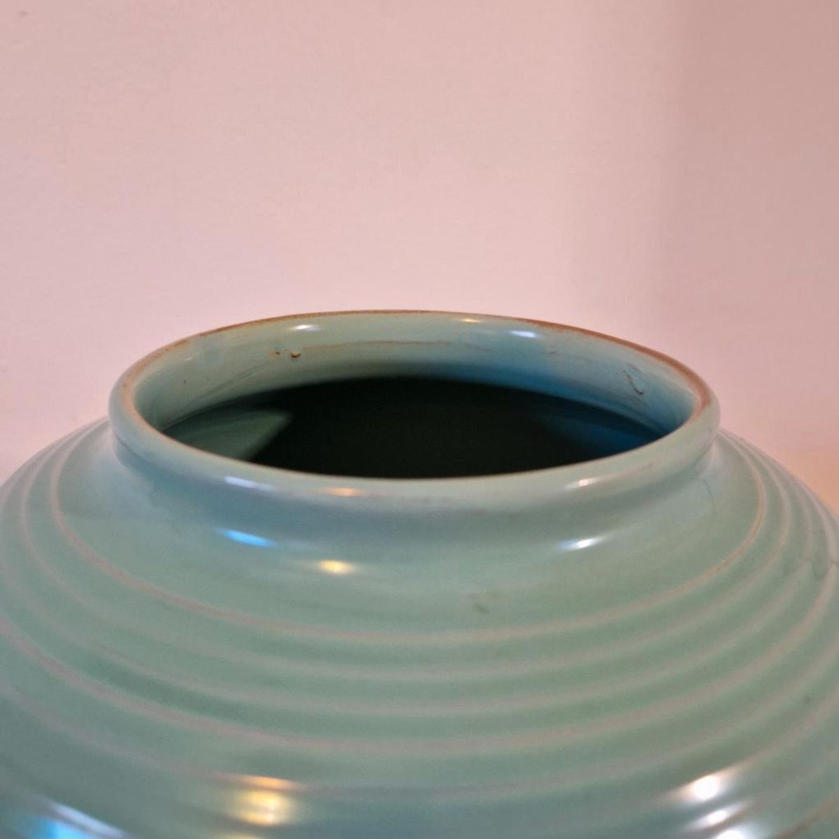 Adco Mintgroene Vintage Vaas Jaren 50 / 60 Design image 4
