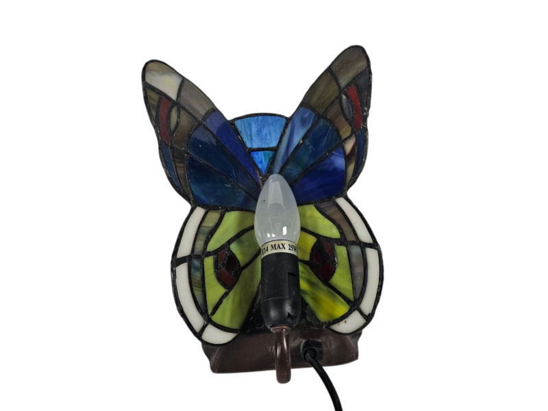 Tiffany Stijl - Vlinder - Tafellamp - Glas-in Lood - 3e Kwart 20e Eeuw image 9
