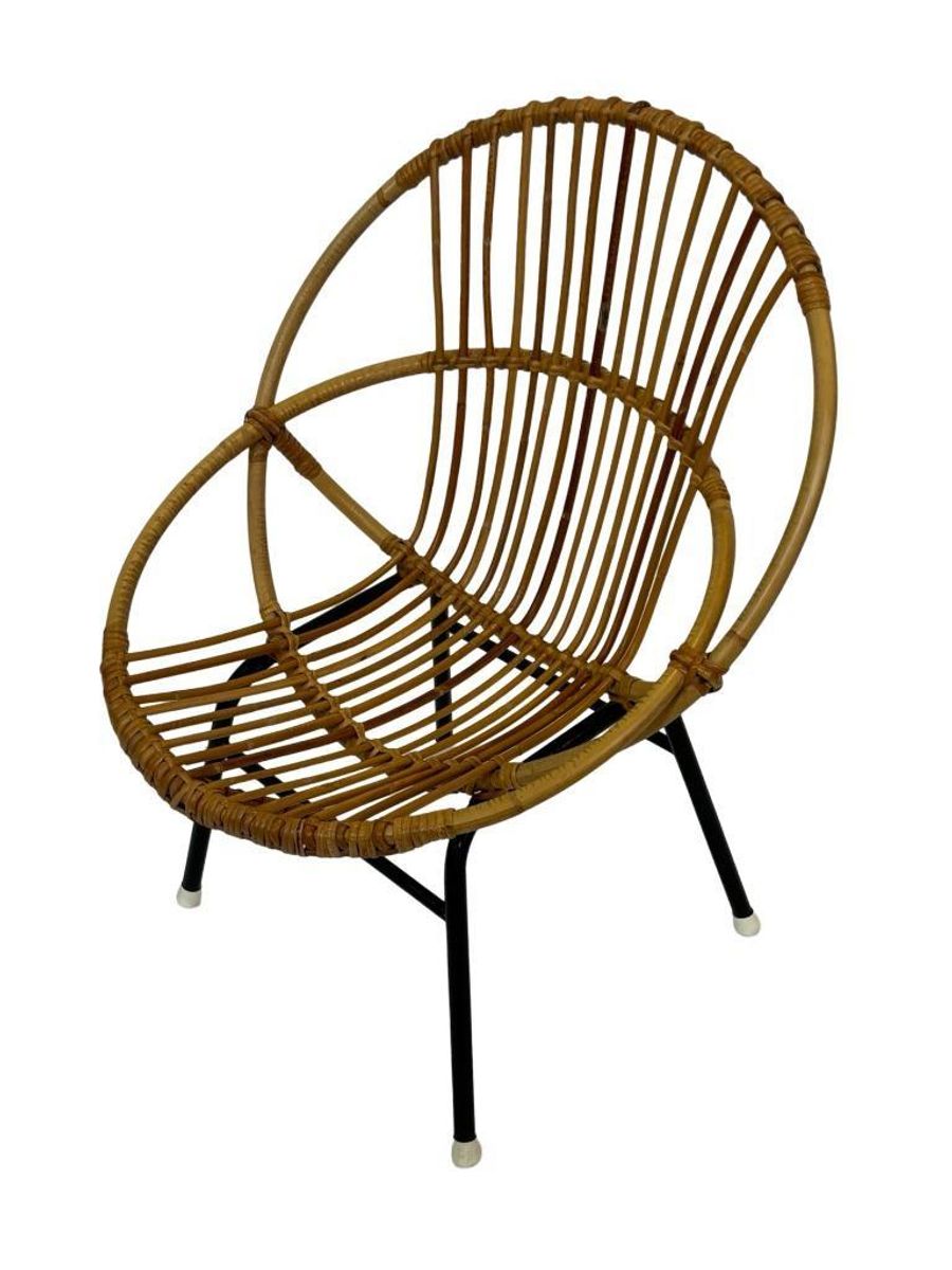 Vintage Rotan Stoel Dirk Van Sliedregt Rohe Noordwolde 1960 image 11