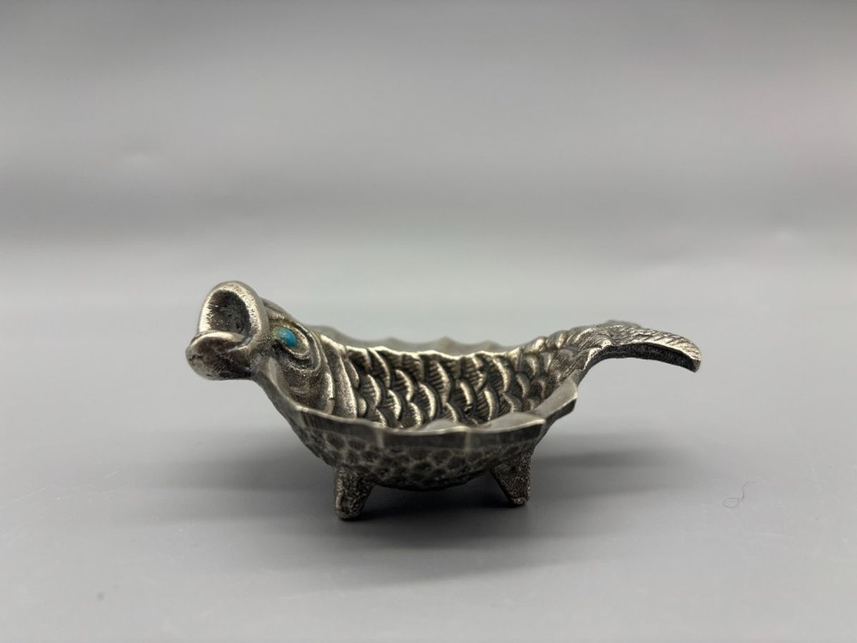 Bronzen Asbakje Vis 70's image 3