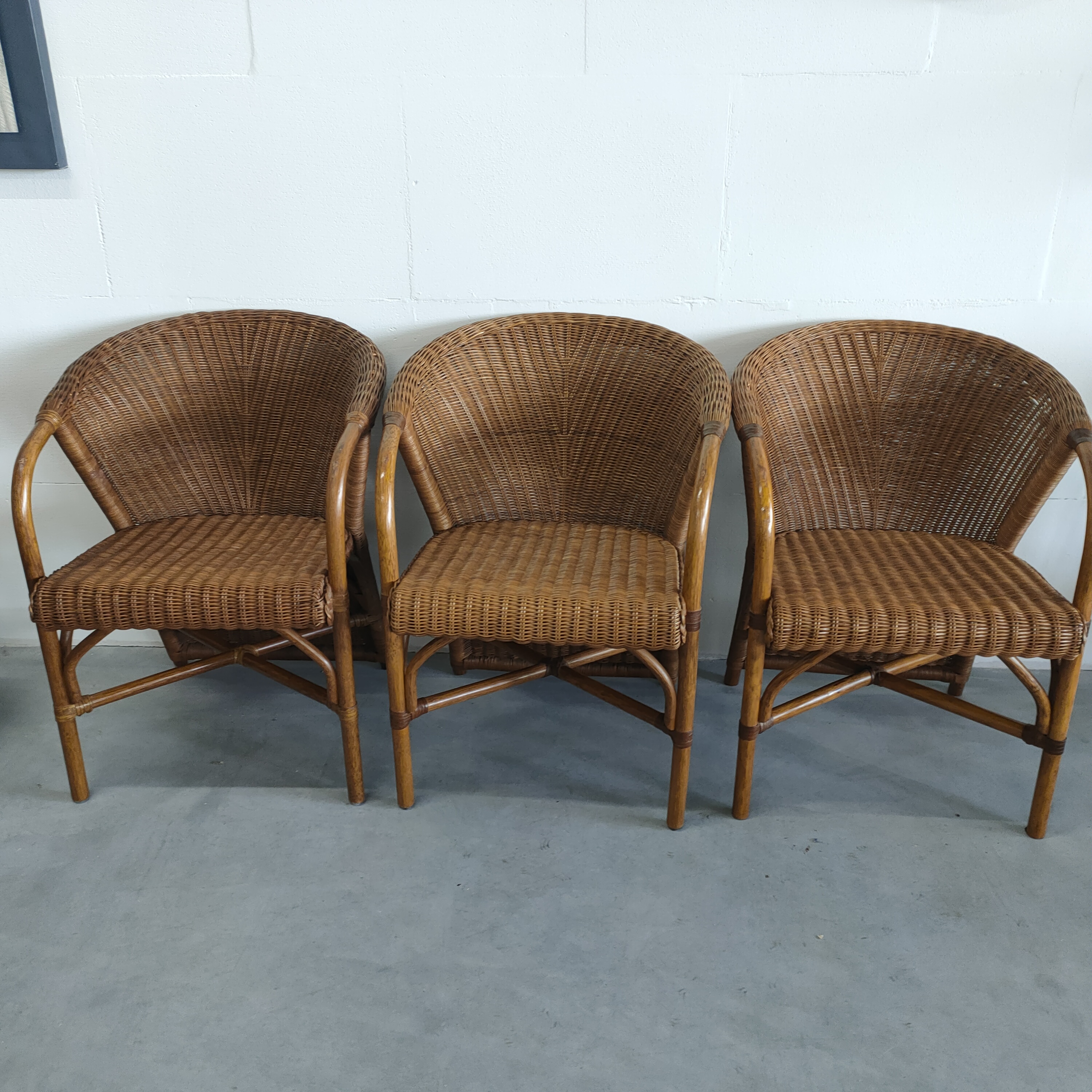 Vintage Jaren 70 Rohé Design Rotan/pitriet Fauteuil/stoel(en) image 7