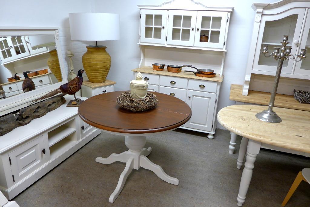 Prachtige Witte Landelijke Uitschuifbare Tafel image 7