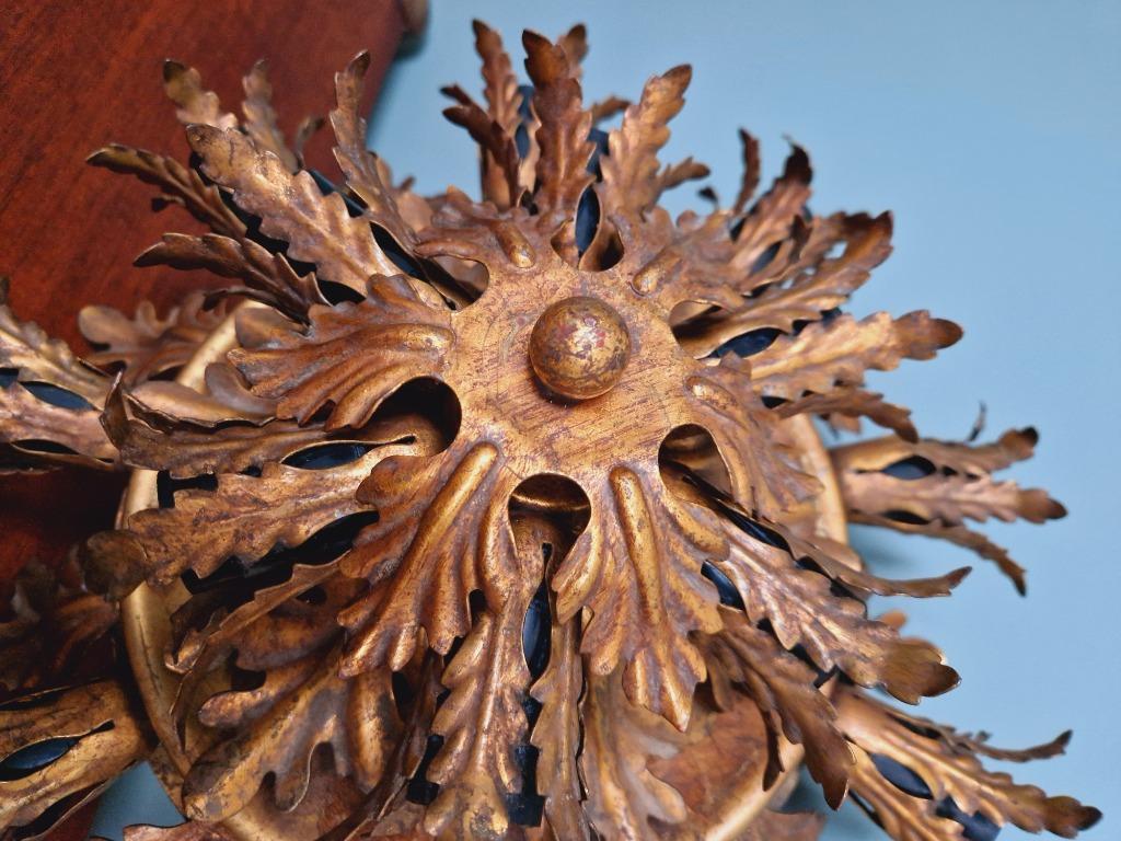 Grote Plafondlamp In Goudkleurig Metaal, Banci Firenze, 1960 image 4
