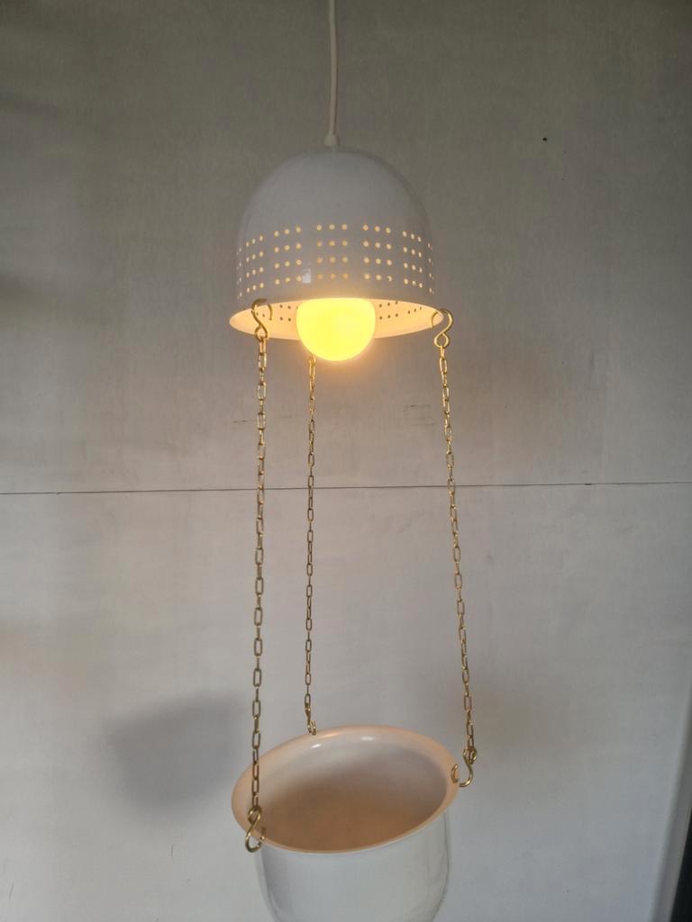Vintage Woja Design Lamp Met Bloempot. image 4