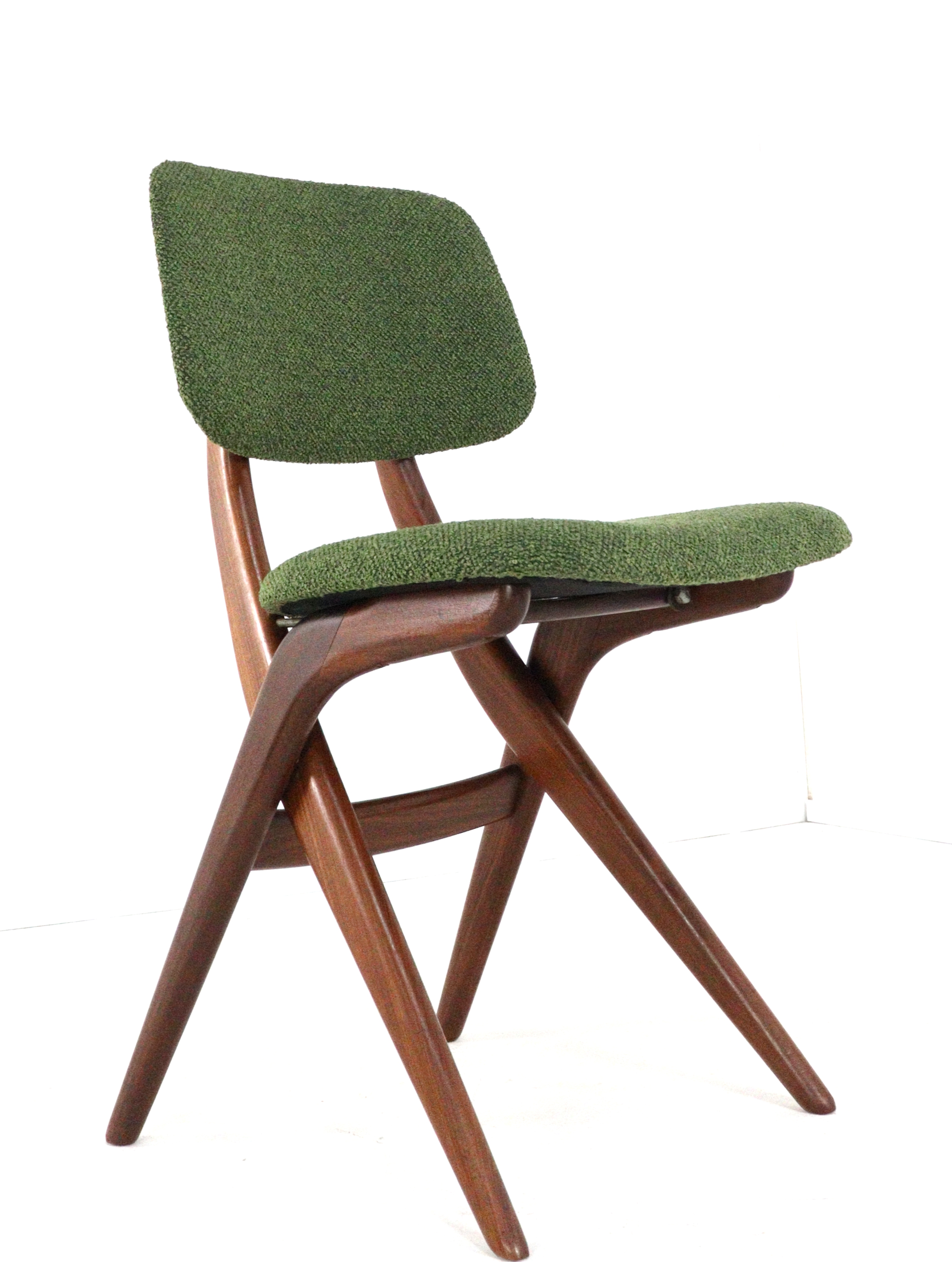 Set 6 Scissor Chairs Stoelen Attr Louis Van Teeffelen Vintage image 5