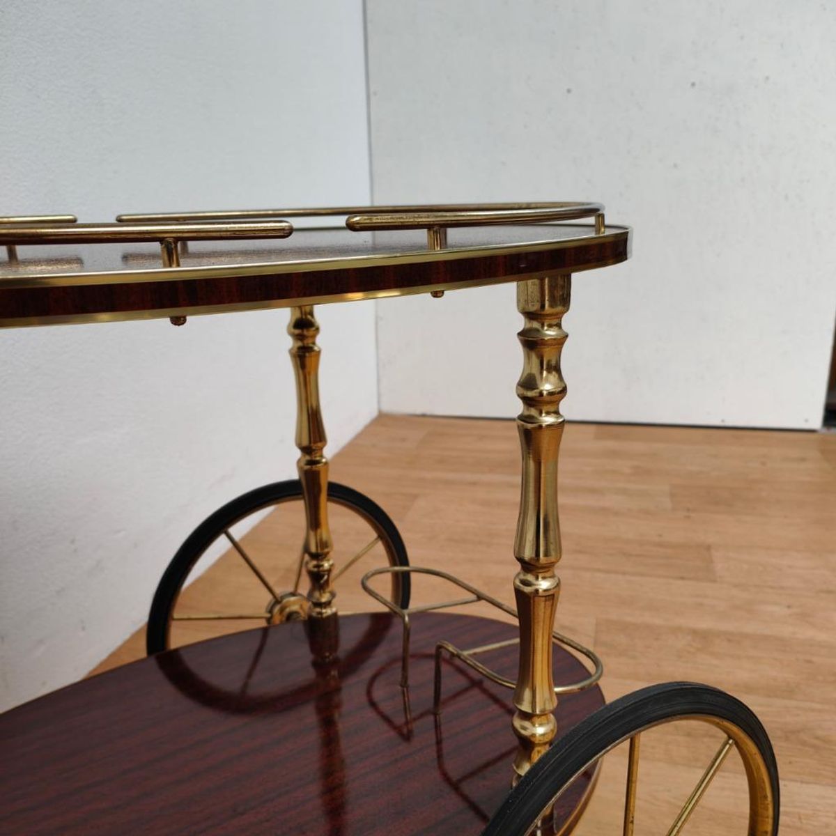 Vintage Barcart Drankenkar Trolley Butlerwagen Bijzettafel 3 image 10