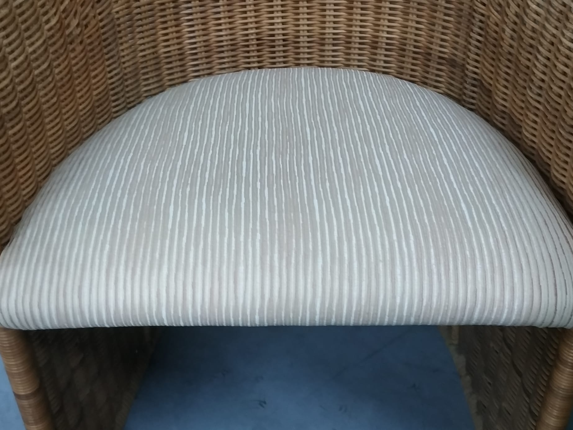 Vintage Luit Van Der Helm Rotan Slederok Stoelen (Nieuw Gestoffeerd) image 6