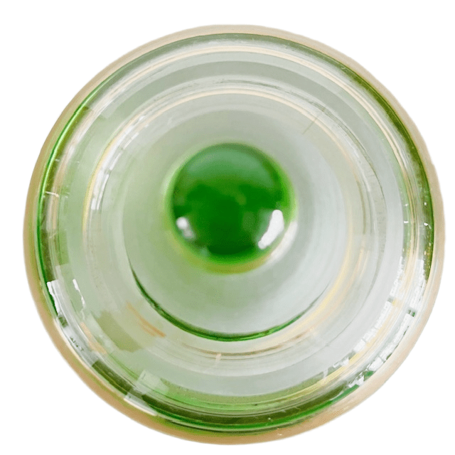 Vintage Glazen Sieradendoosje Groen Glas 1950’s image 3