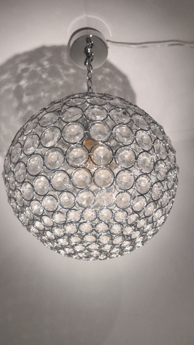Vintage Hanglamp Met Kristal Glas image 2