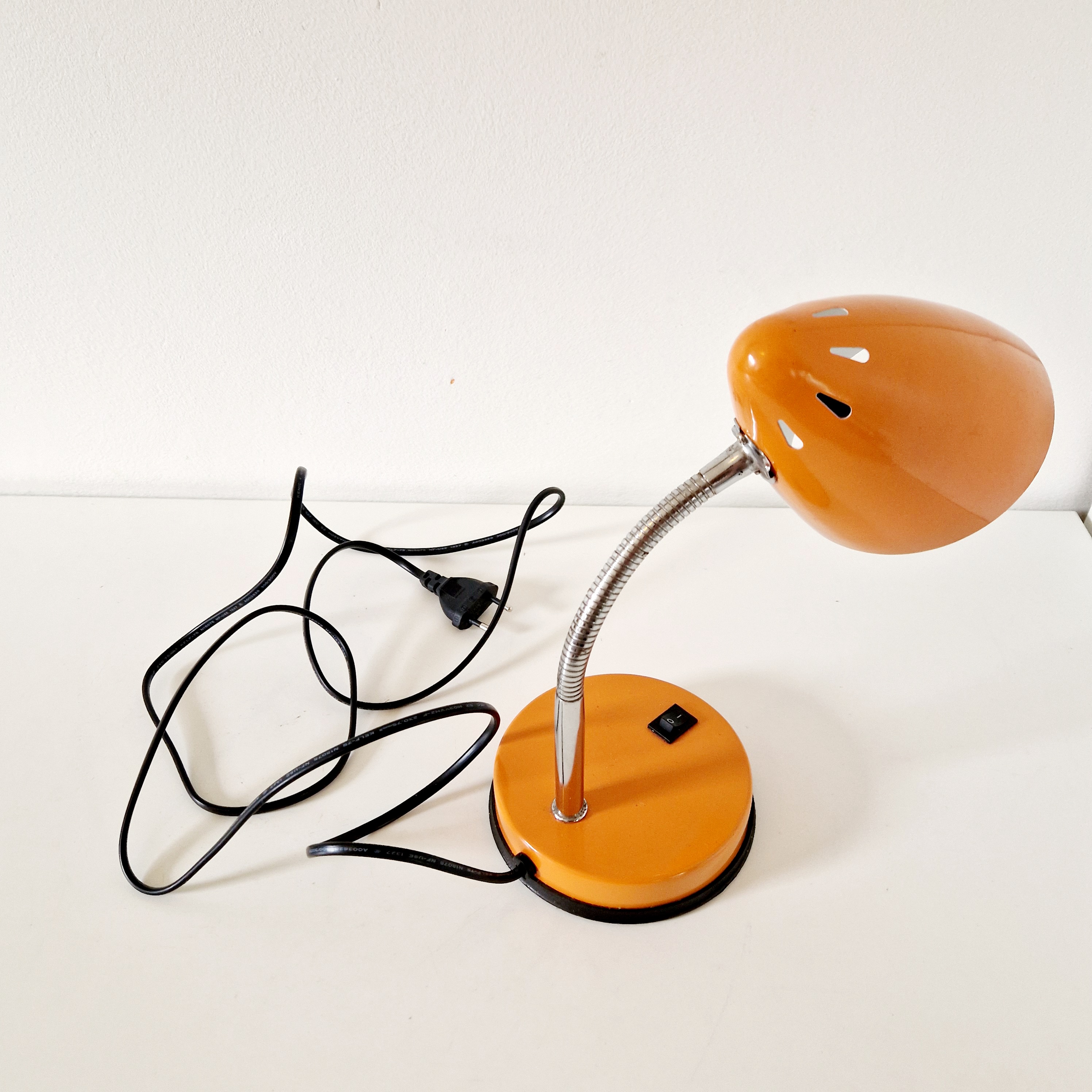 Vintage Oranje Bureau Lampje Uit De Jaren 90 image 8
