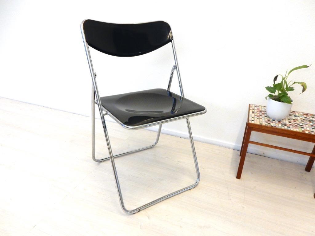 Vintage Klapstoel Ikea Chroom Zwart Niels Gammelgaard image 7