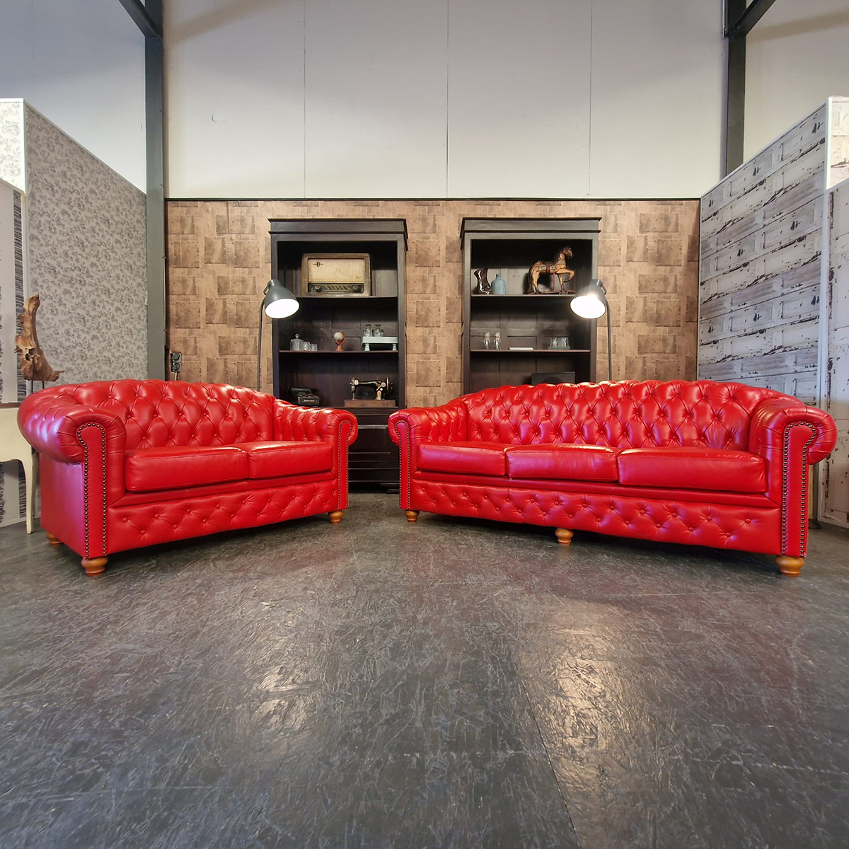 Chesterfield Melbourne Set 2 + 3 Zits - Rood image 2
