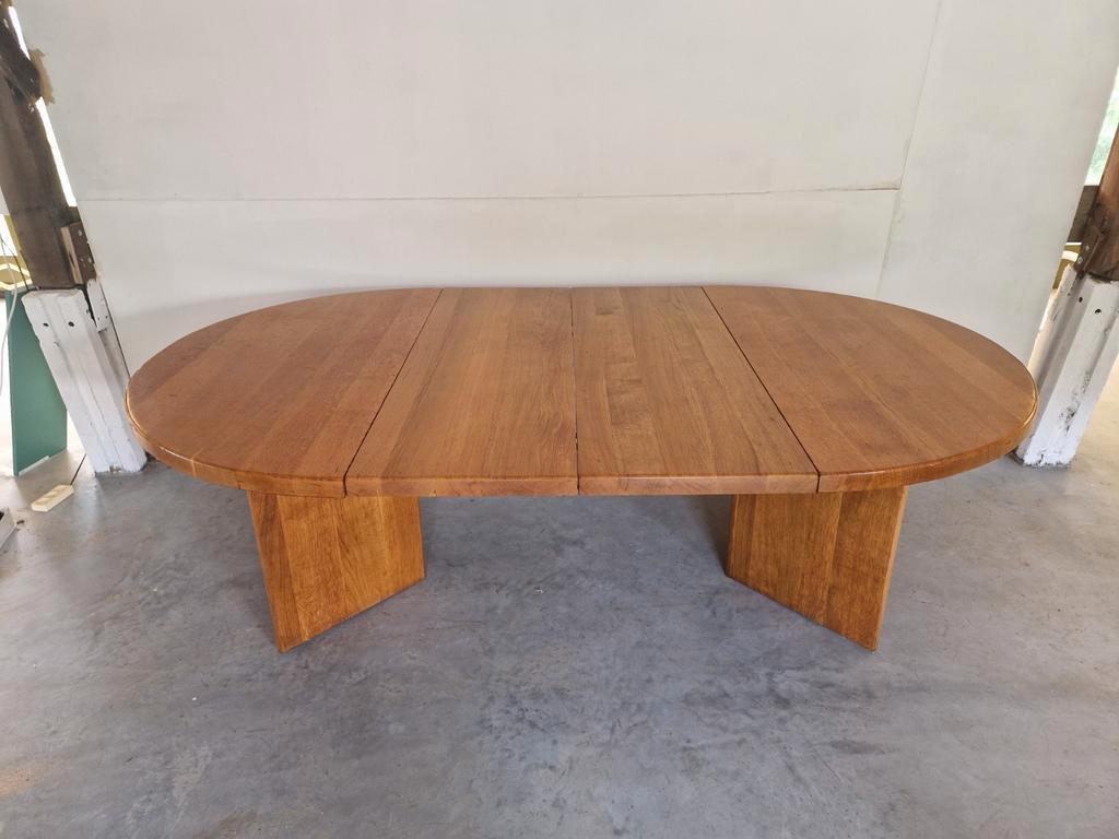 Vintage Massief Houten Uitschuifbare Eettafel Xl Design image 10