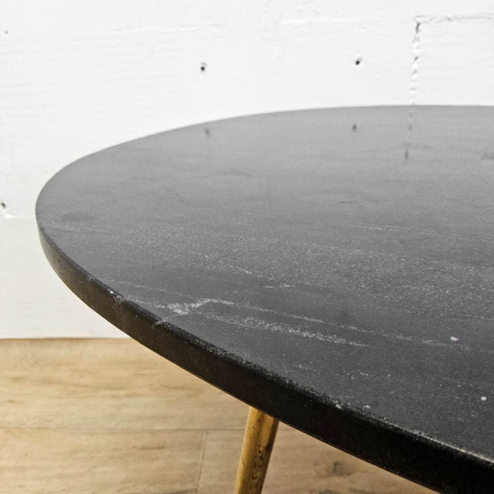 Vintage (60s) Salontafel Zwart Marmeren Blad / Koffietafel / Vintage Coffeetable Marble Top image 6