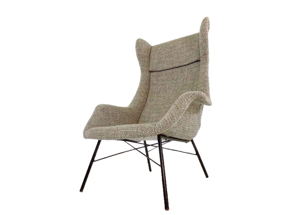 Vintage Miroslav Navratil Wingback Lounge Fauteuil Voor Ton image 7