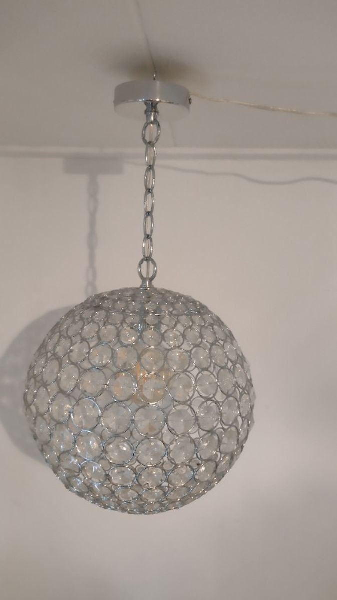 Vintage Hanglamp Met Kristal Glas image 4