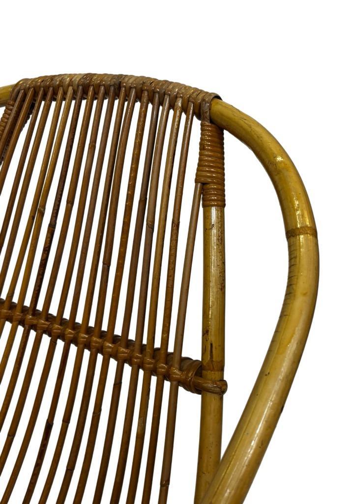 Vintage Set Van 4 Rotan Fauteuils Rohe Noordwolde 1960 image 9