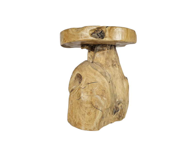 Teakhout - Krukje - Bijzettafeltje - Naturel image 6