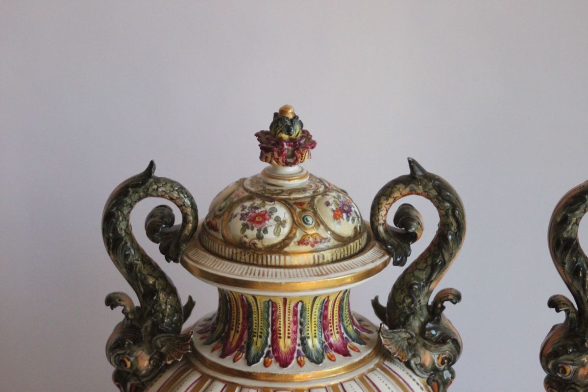 Capodimonte Vases, Late 19th, Set Of Two image 6