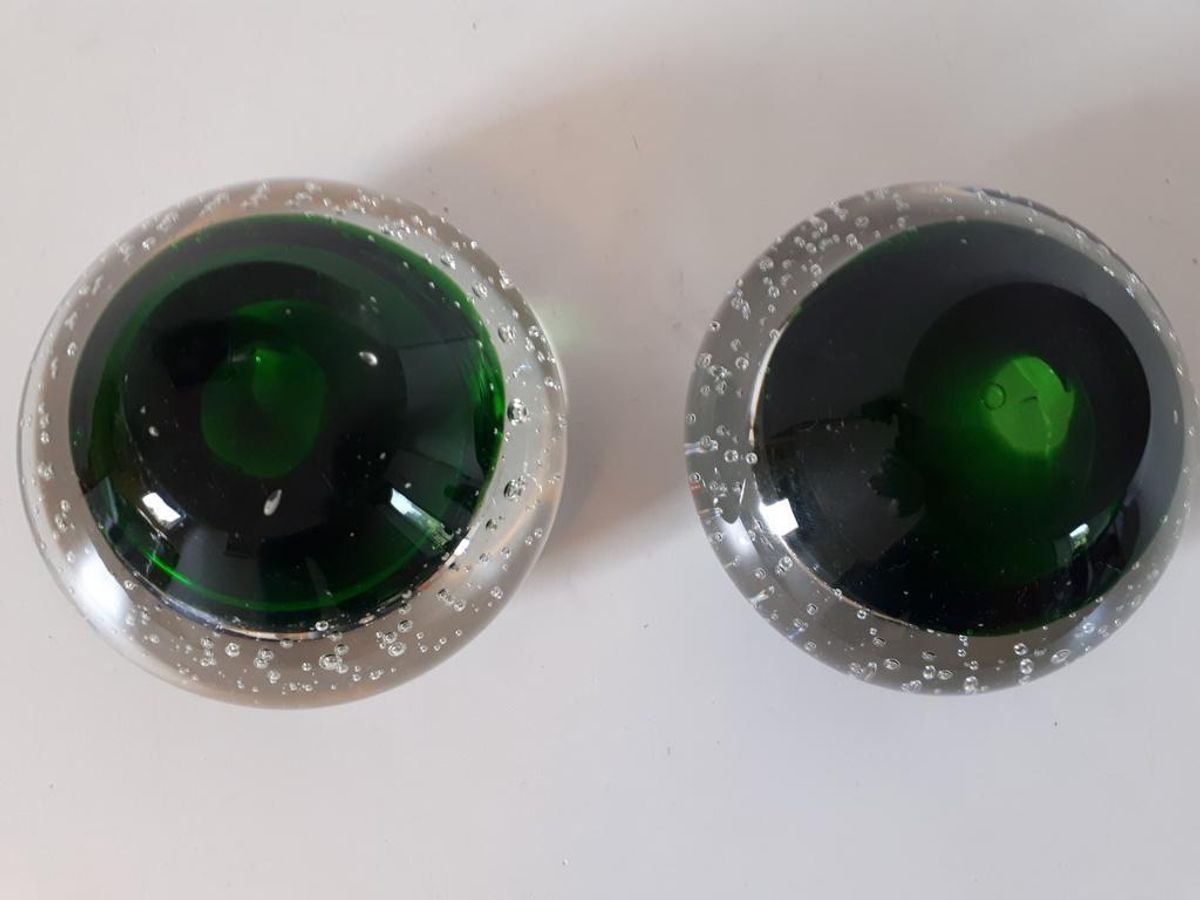 * 2 Murano Kandelaars Spijkerglas Waxine Houders | Kerst image 5
