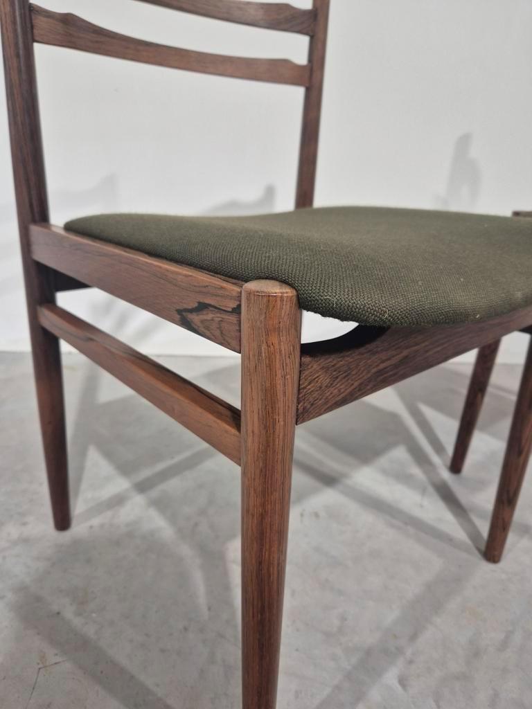 2 Vintage Pallisander Deens Design Eetkamer Stoelen image 6