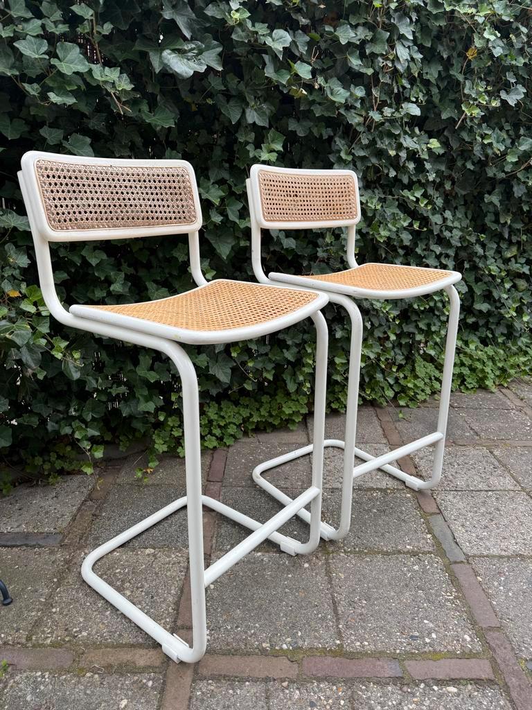 Vintage Cesca Barstoelen - Marcel Breuer Stijl image 3