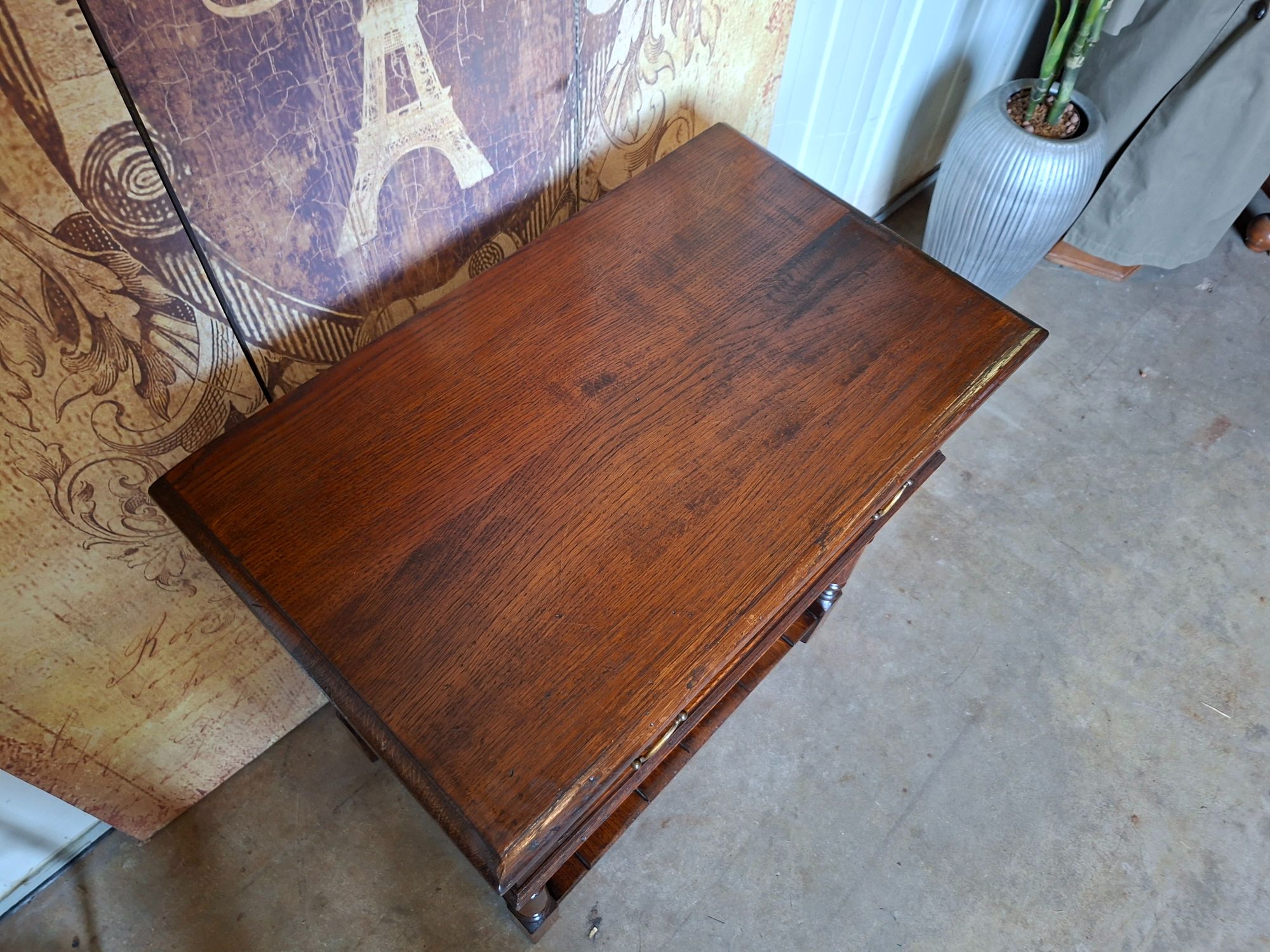 Antiek Klassieke Engels Sidetable, Haltafel, Wandconsole Afm.65x39m En 71cm Hoog. image 5