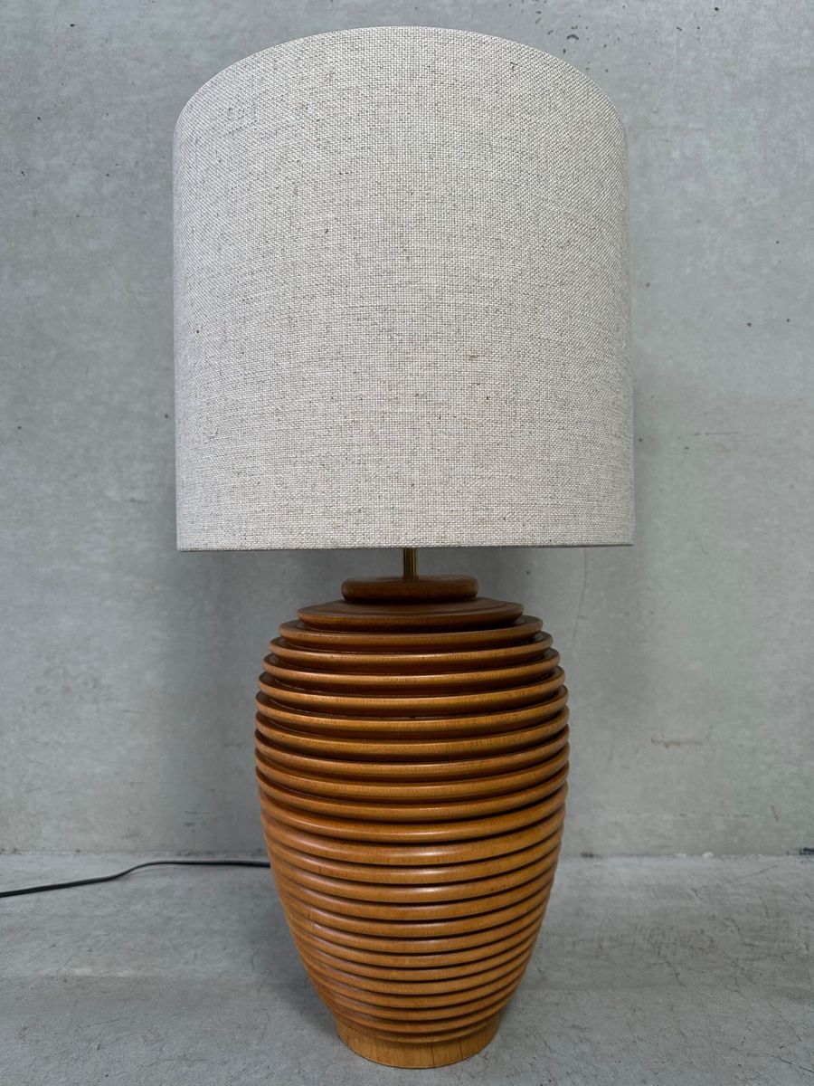 Vintage Xl Tafellamp – Hout image 2