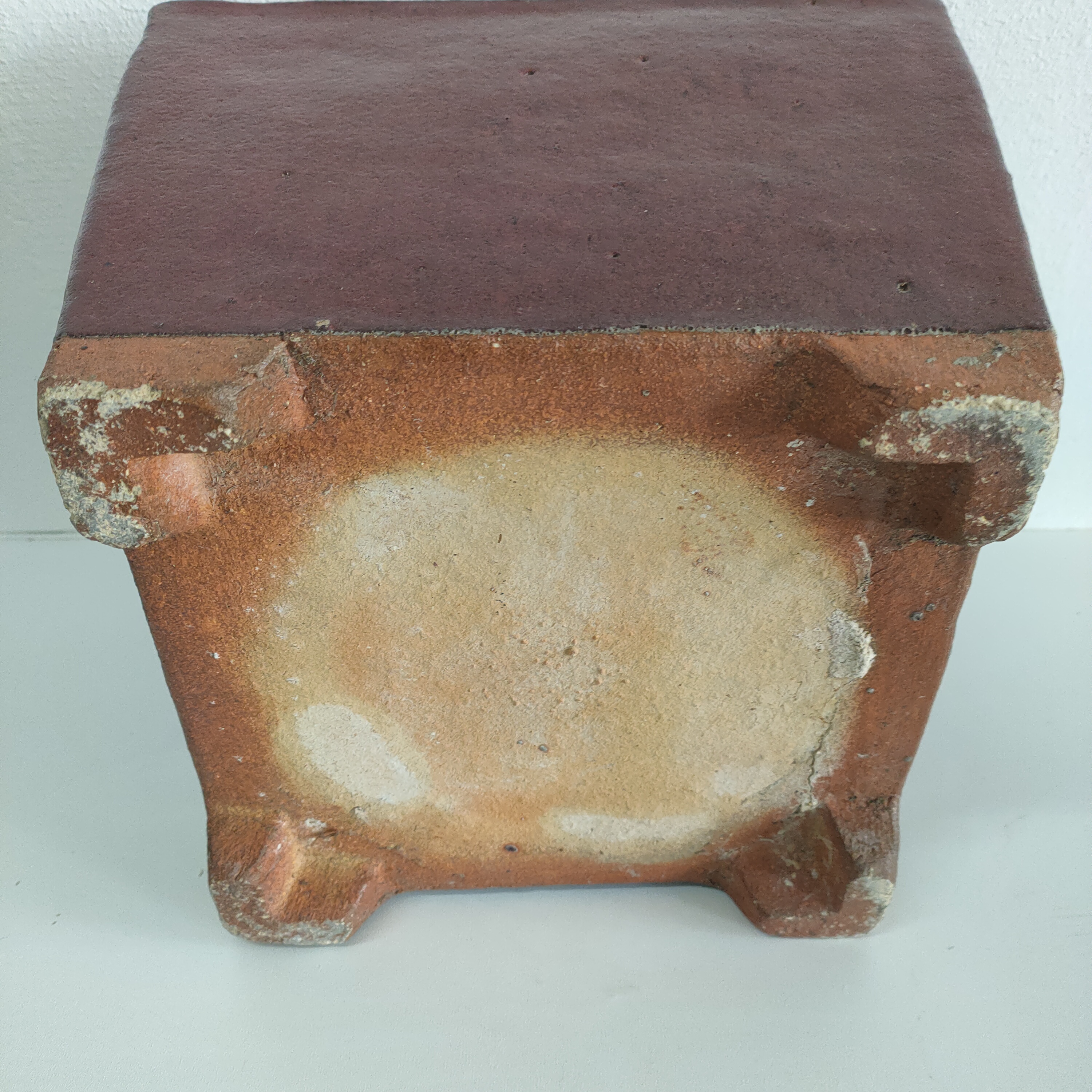 Set Vintage Bloempotten Keramiek Bordeauxrood image 10