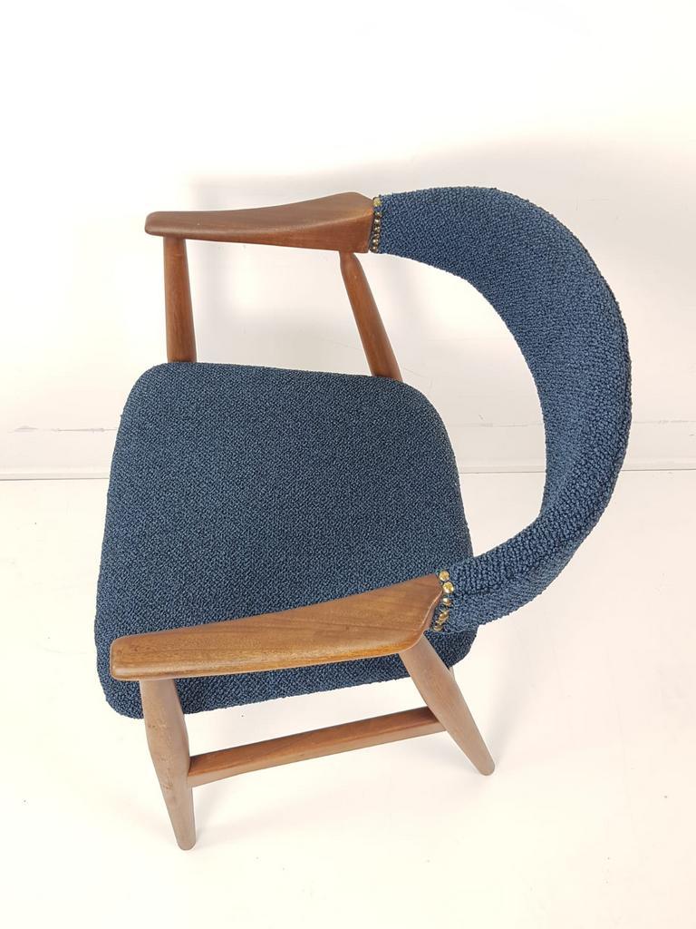 Set Van 2 Deense Vintage Farstrup Stoel Blauw Thomas Harlev image 10