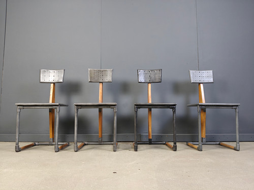 Vintage Industrial Chairs, 1970s - Set Of 4 image 2