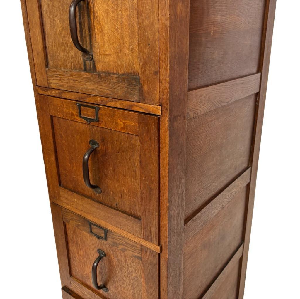 Antieke Oude Eiken Notariskast Eye Catcher Ladekast Jaren 30 image 8