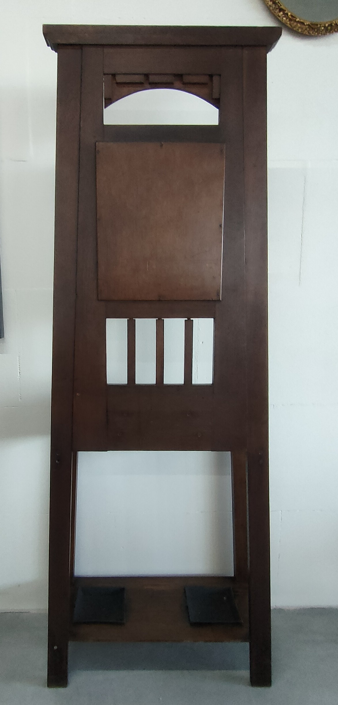 Antieke Arts & Crafts Halmeubel Kapstok (1908) image 4