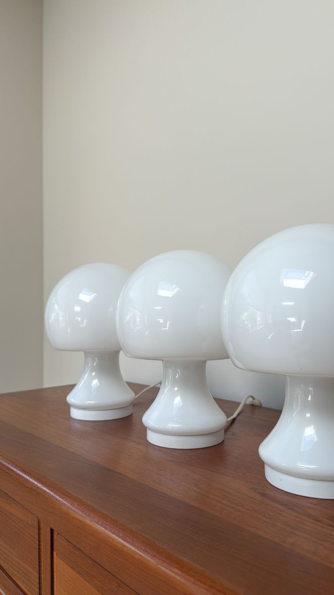 Vintage Glazen Spage Age Mushroom Lampen image 5