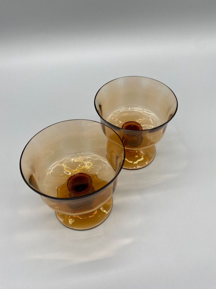 Set Coupe Glazen Amber Kristal 2 Stuks image 4